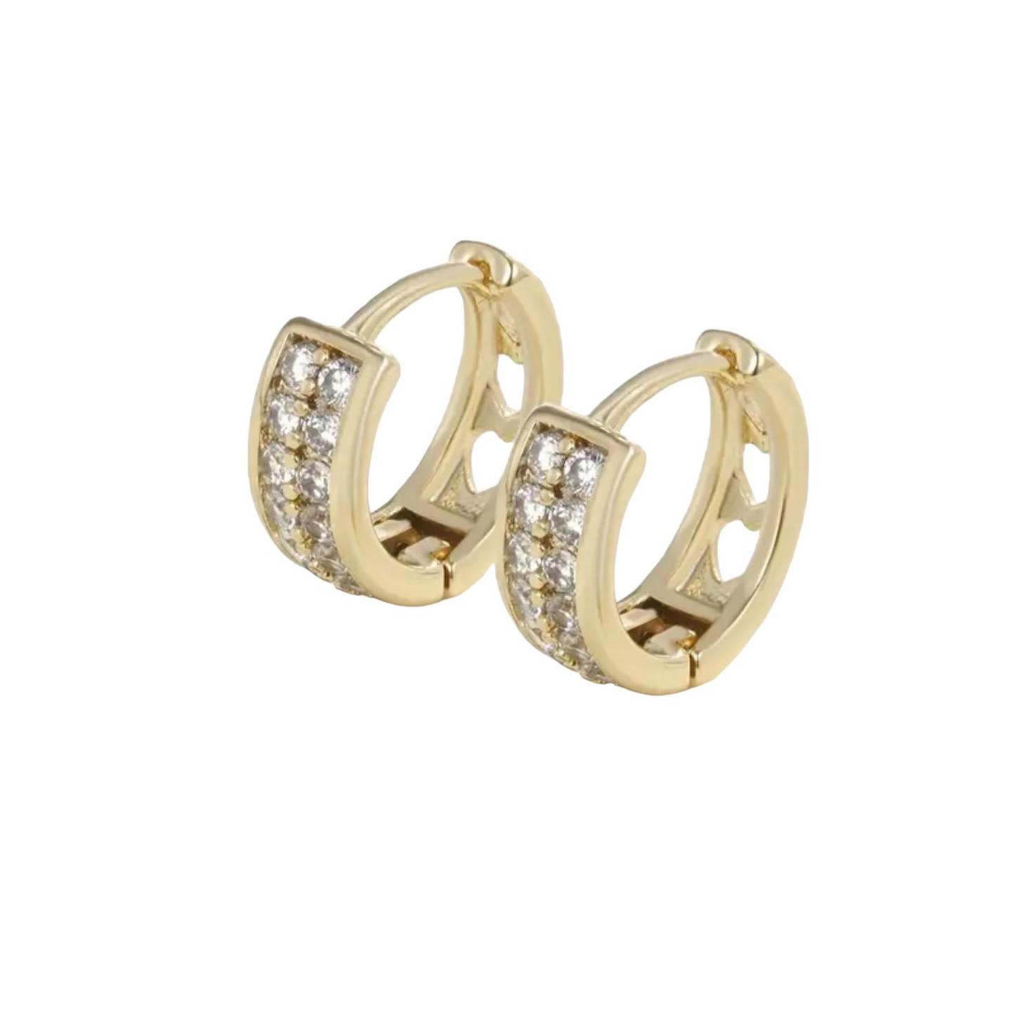 Dazzling Pave Hoops