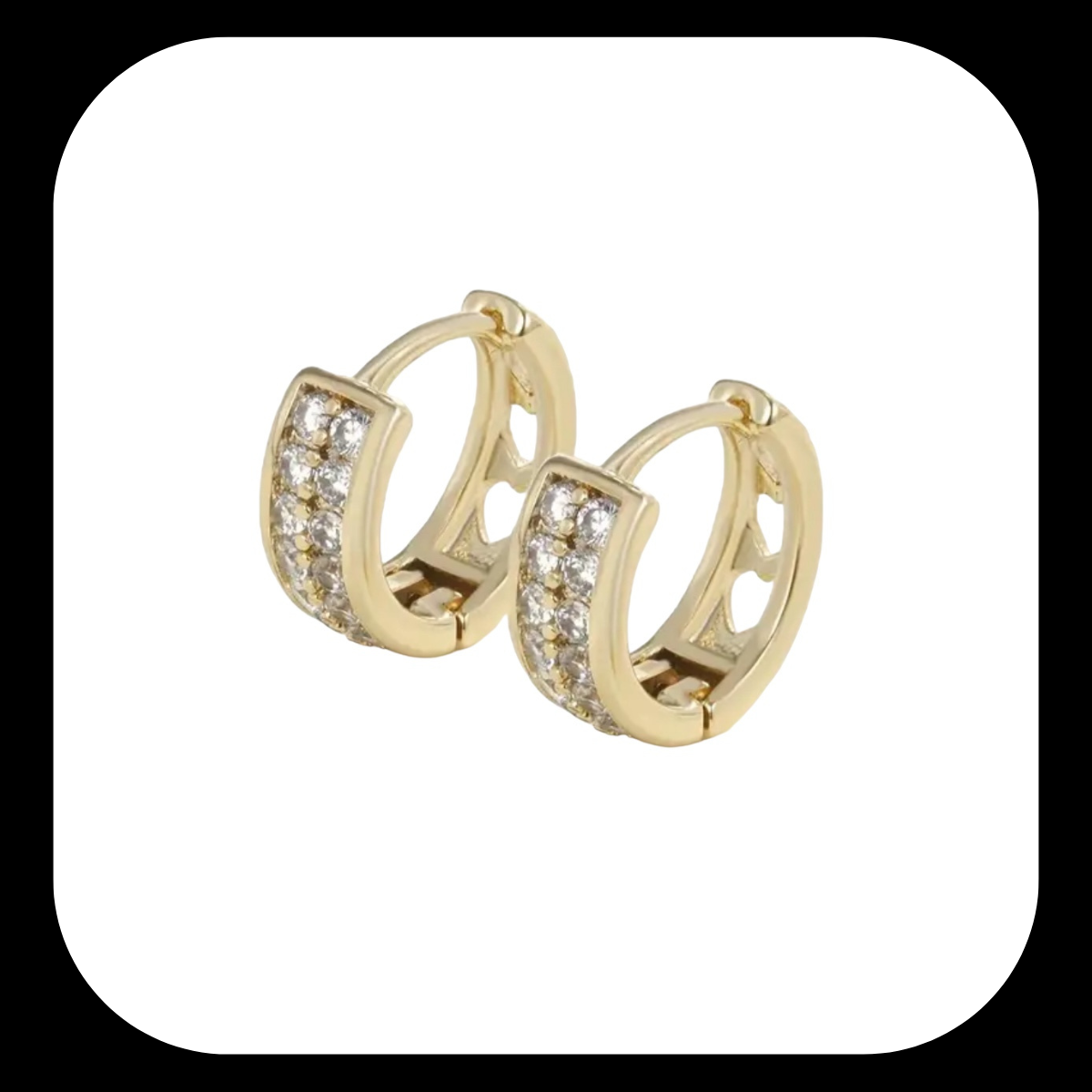 Dazzling Pave Hoops