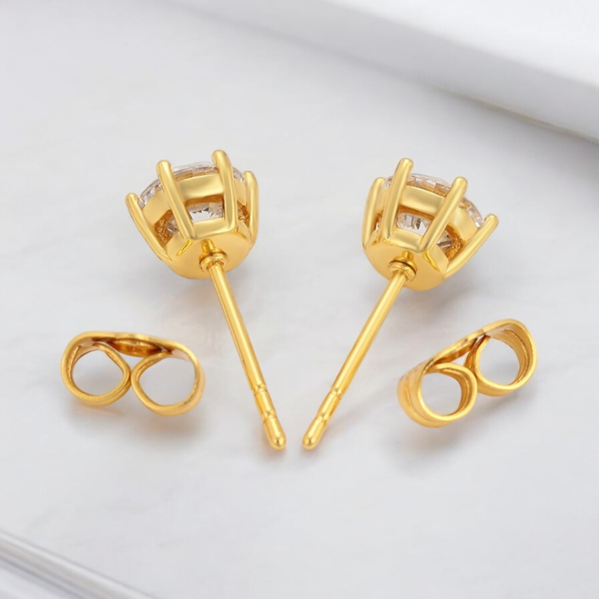 Timeless Stud Earrings-Gold