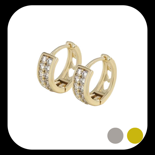 Dazzling Pave Hoops