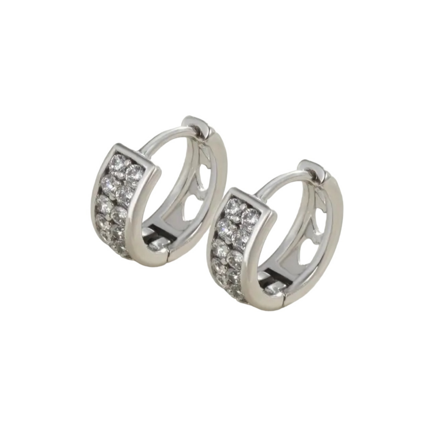 Dazzling Pave Hoops