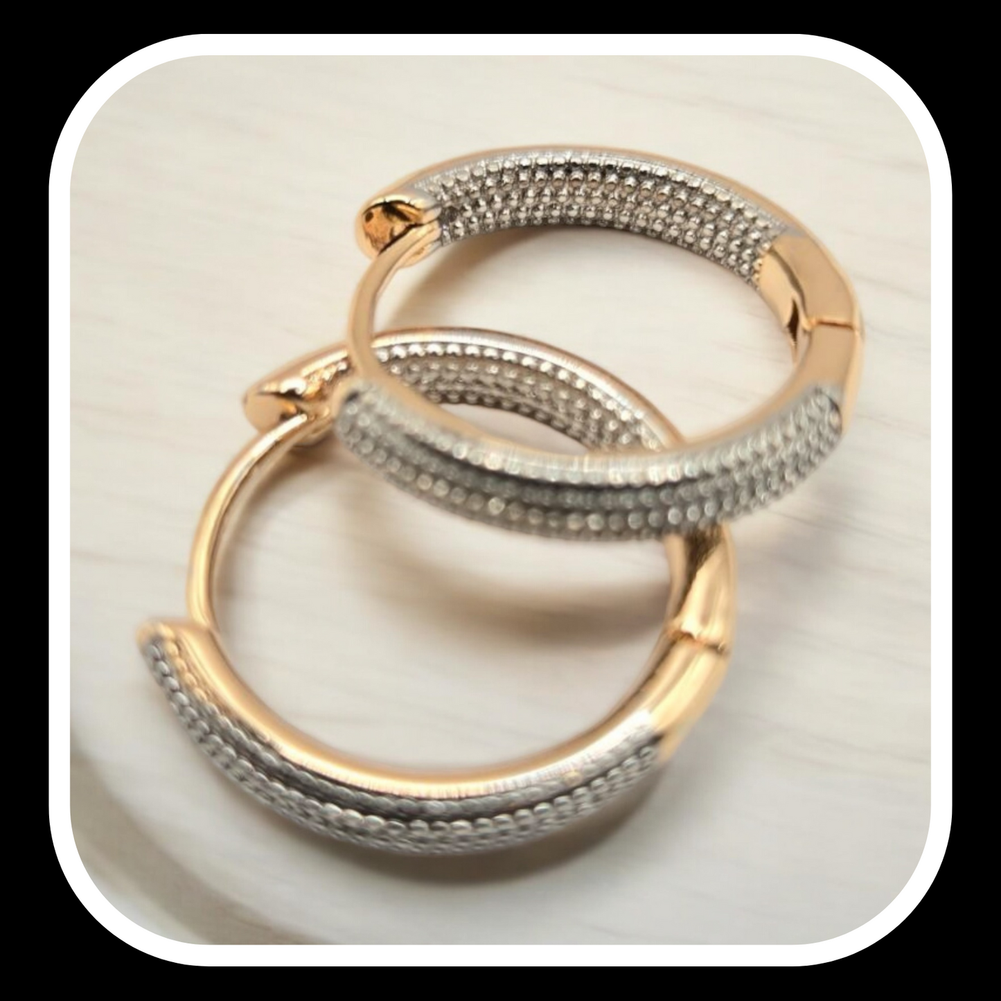 Two-Tone Twilight Hoops