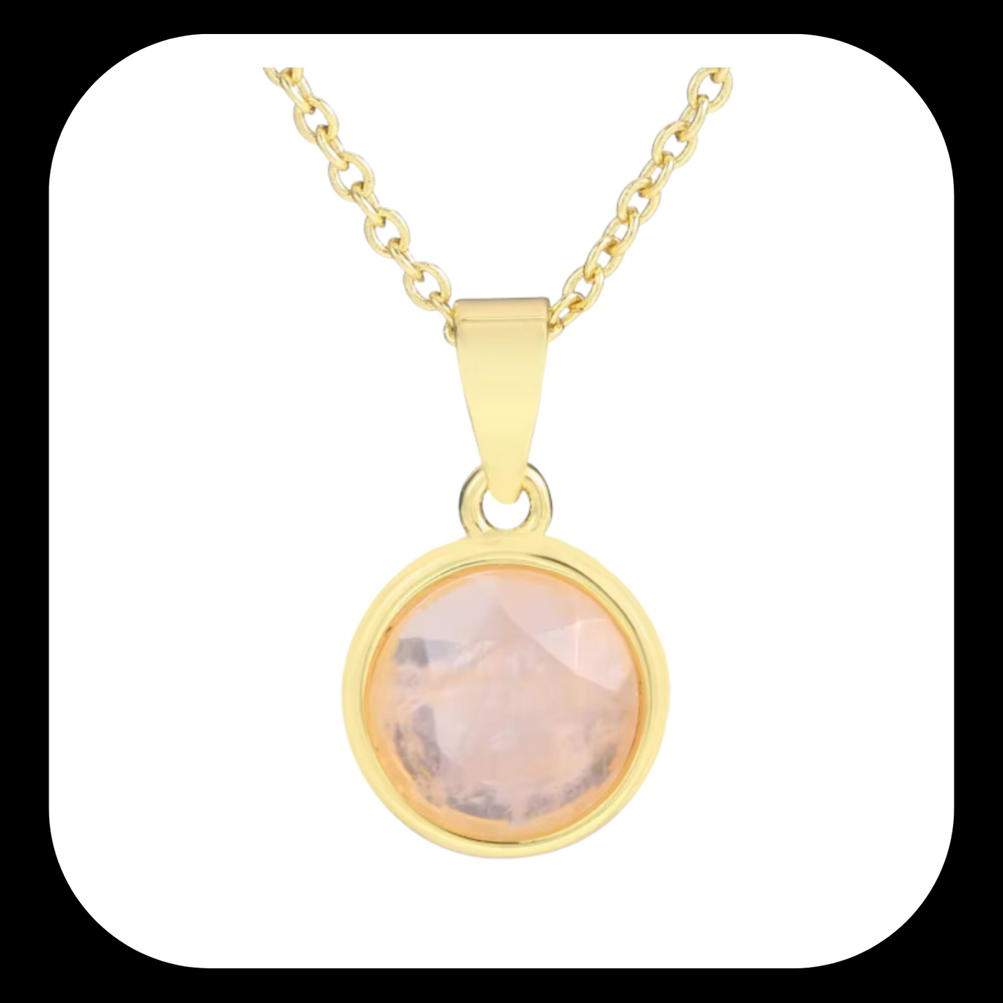 Pink Sunset Gem Pendant