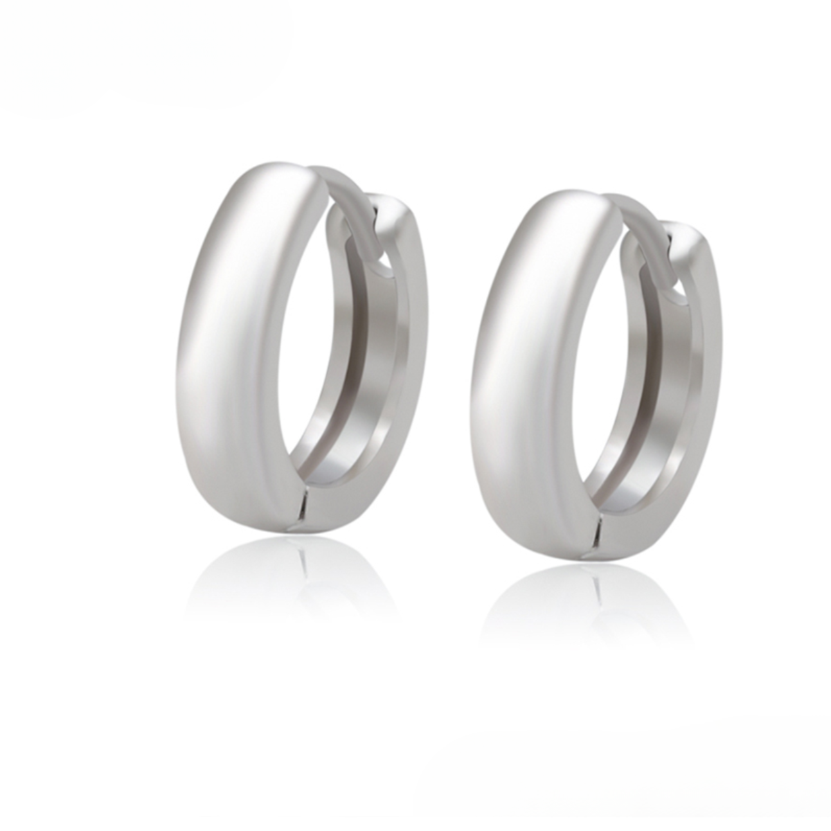 Sleek Silver Hoops