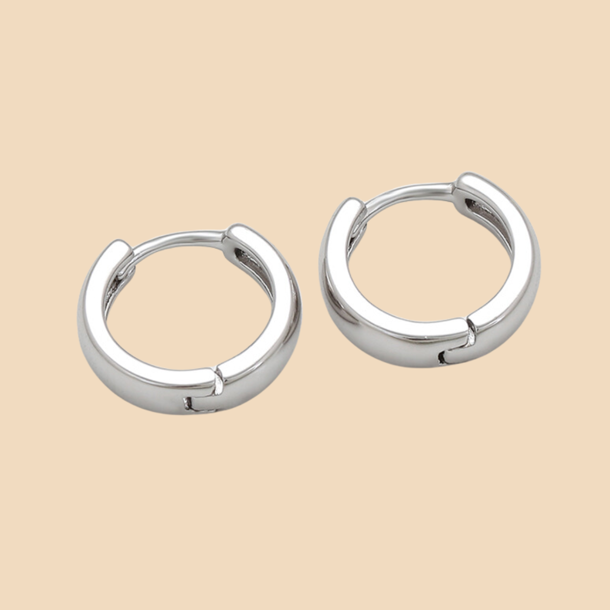 Sleek Silver Hoops