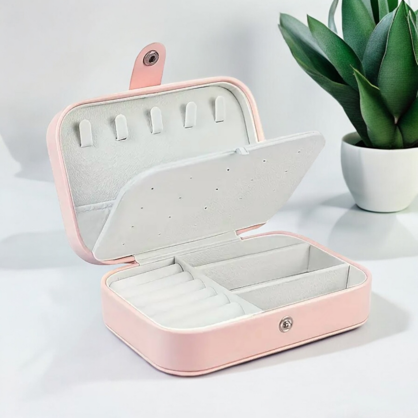 Dual Layer Storage Jewelry Box-Pink