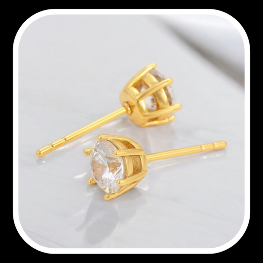 Timeless Stud Earrings-Gold