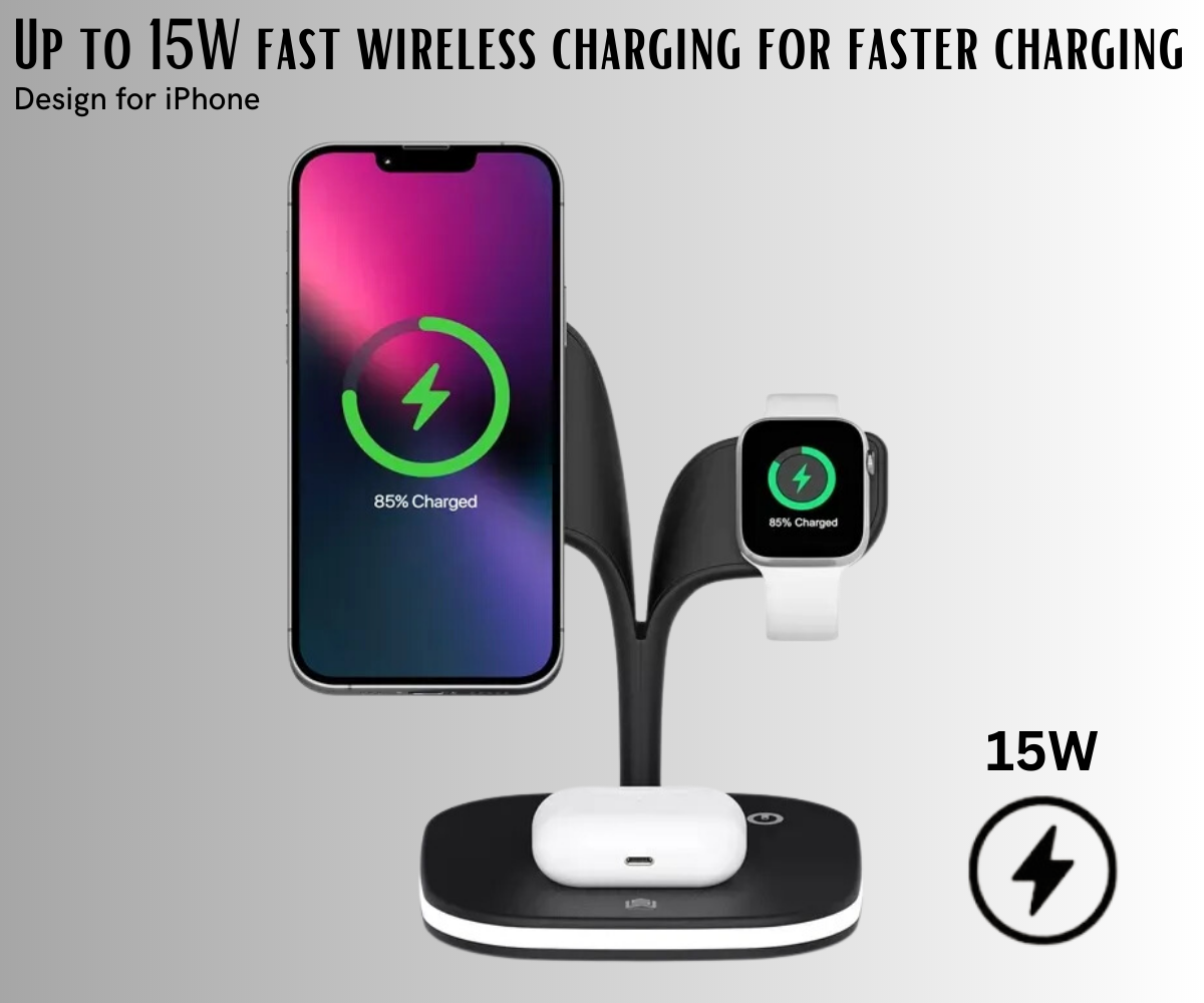 Fast 5 in 1 Magnetic Wireless Charger Station