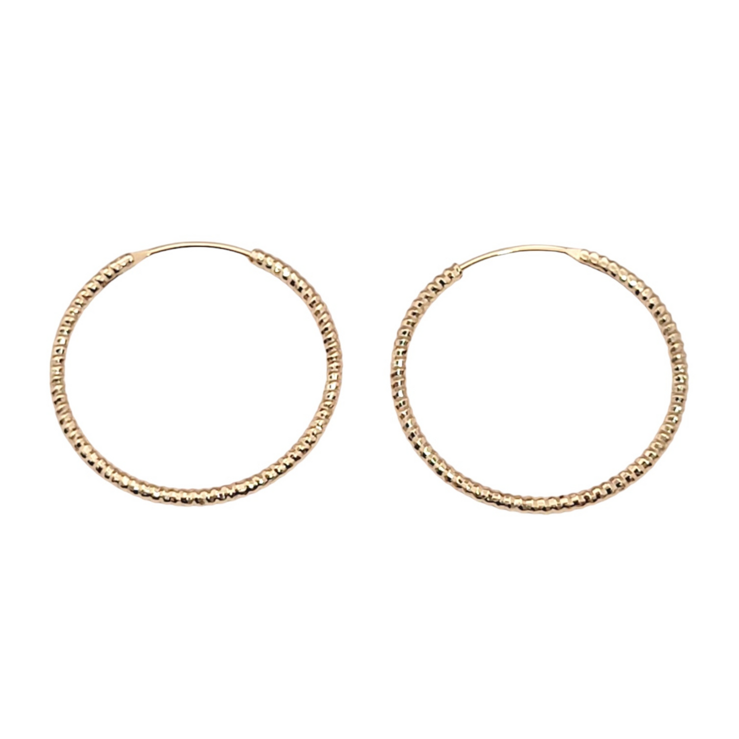 Golden Textured Hoops