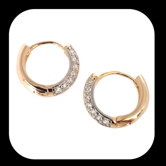 Crescent Sparkle Hoops