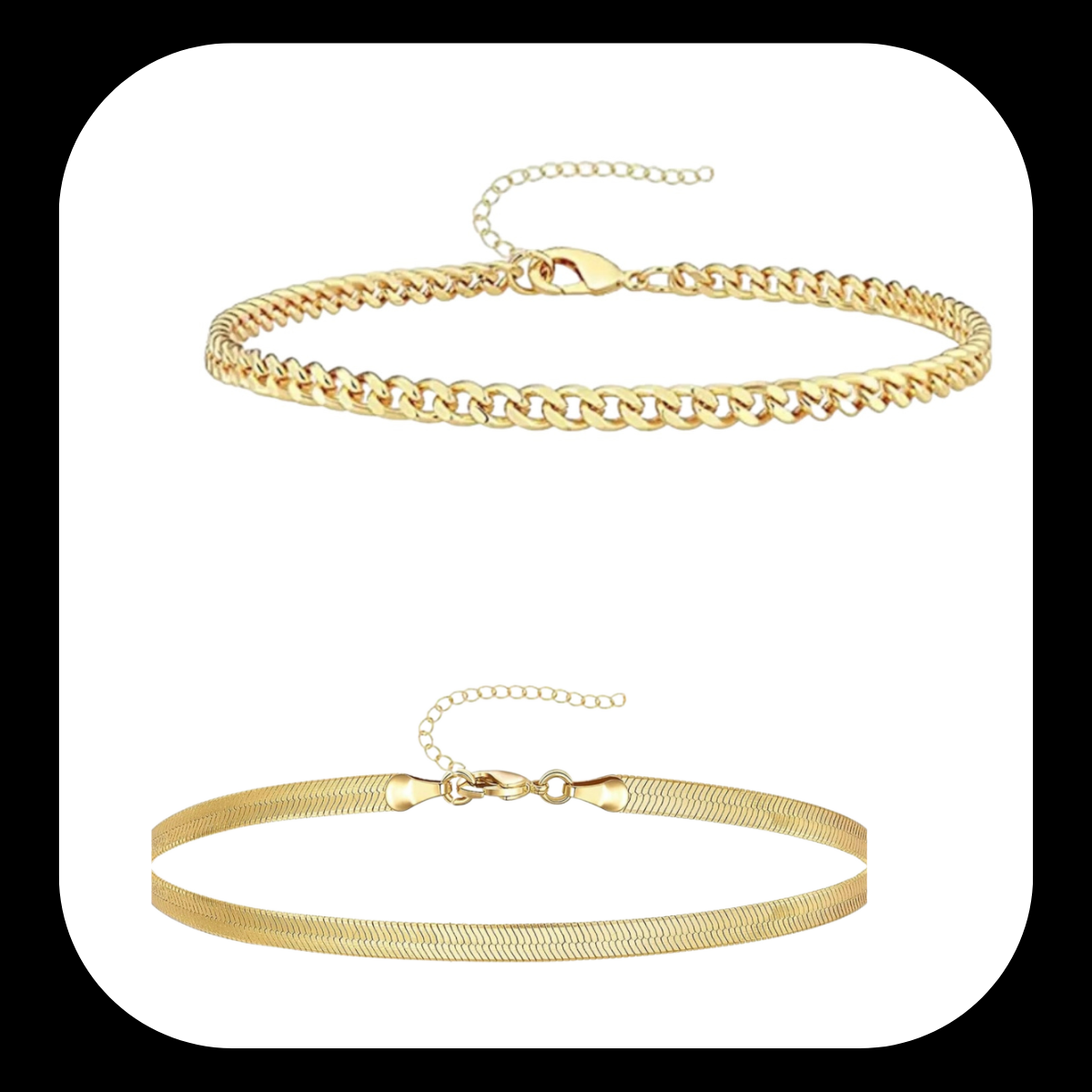 Classic Golden Bracelets Set of 2