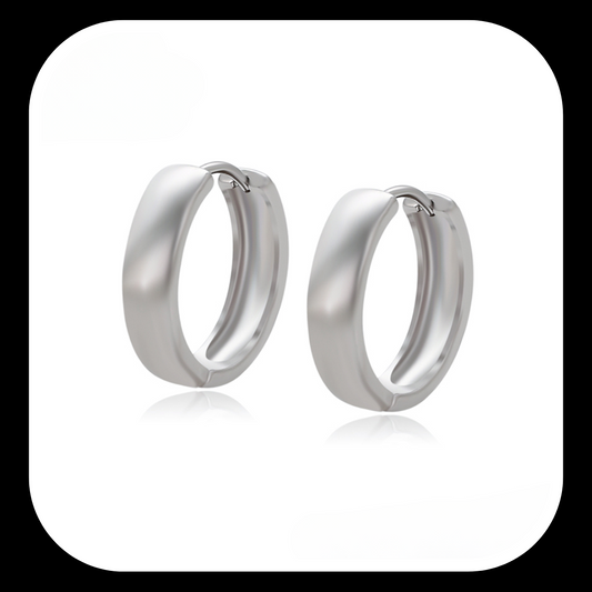 Sleek Silver Hoops